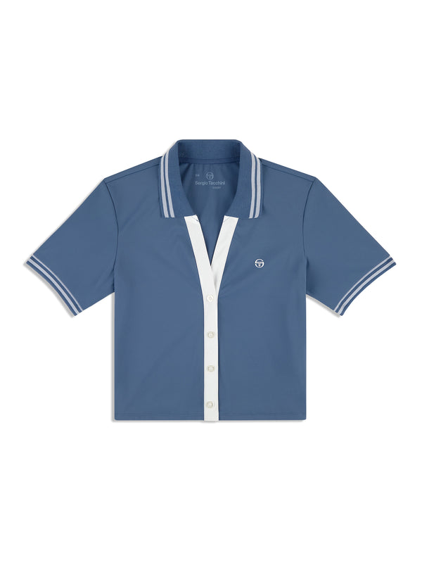 sergio tacchini Idalia Cropped Polo- Blue Indigo