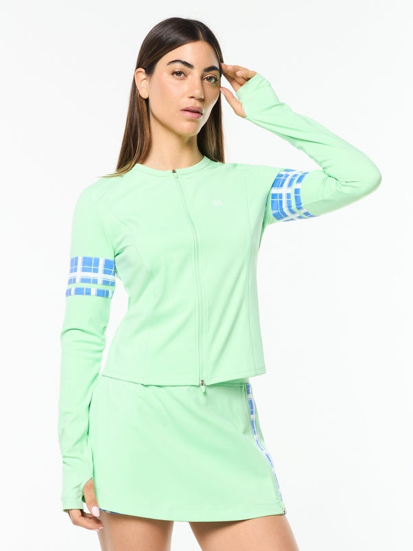 Sergio Tacchini Lara Contour Jacket- Green Ash