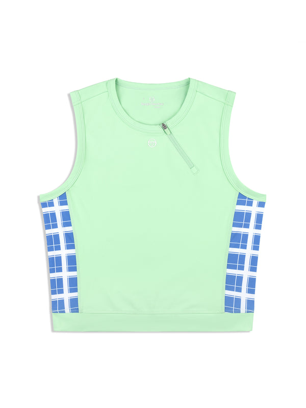 sergio tacchini Lara Cropped Top- Green Ash