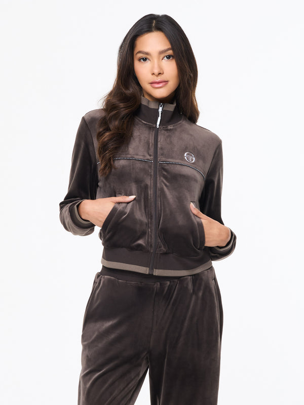 Sergio Tacchini Leta Velour Jacket- Mulch