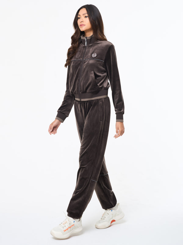 Sergio Tacchini Leta Velour Jacket- Mulch