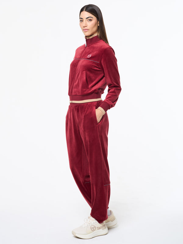 Sergio Tacchini Leta Velour Jacket- Rhubarb