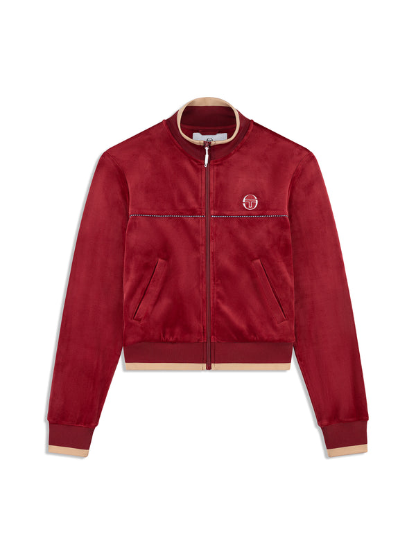 sergio tacchini Leta Velour Jacket- Rhubarb