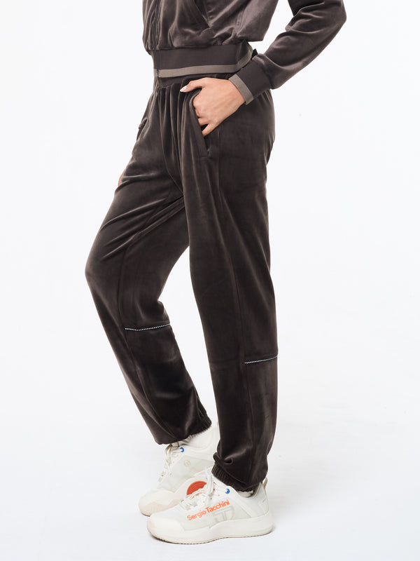 Sergio Tacchini Leta Velour Pant- Mulch