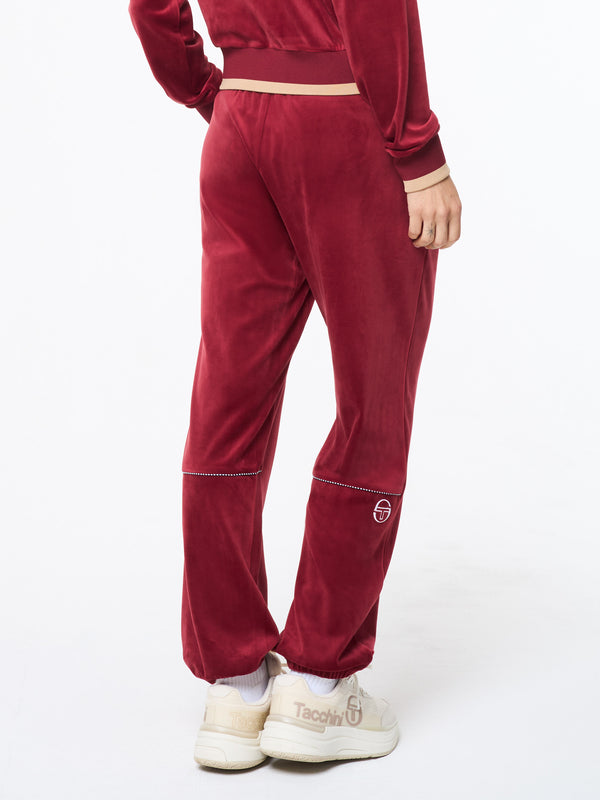 Sergio Tacchini Leta Velour Pant- Rhubarb