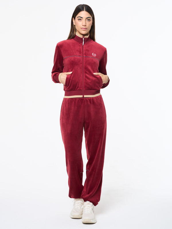 Sergio Tacchini Leta Velour Pant- Rhubarb