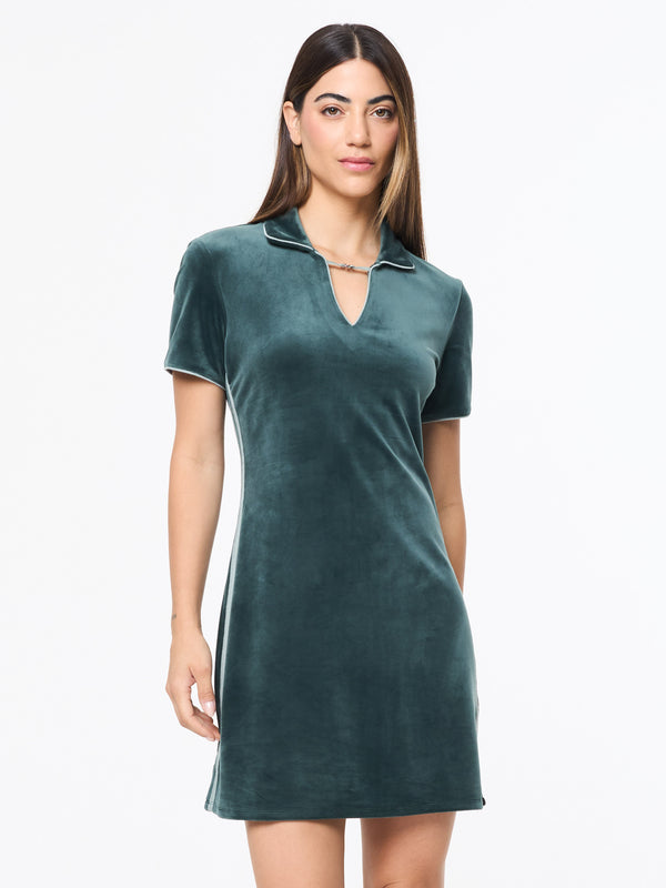 Sergio Tacchini Lina Velour Dress- Green Gables