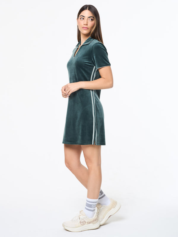 Sergio Tacchini Lina Velour Dress- Green Gables
