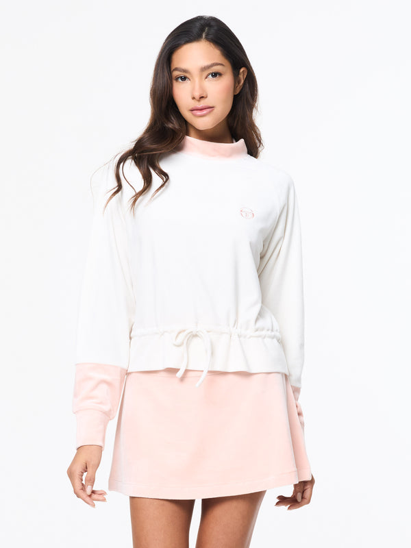 Sergio Tacchini Lina Velour Top- Gardenia