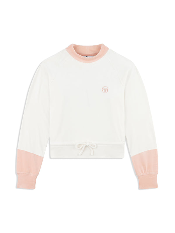 sergio tacchini Lina Velour Top- Gardenia