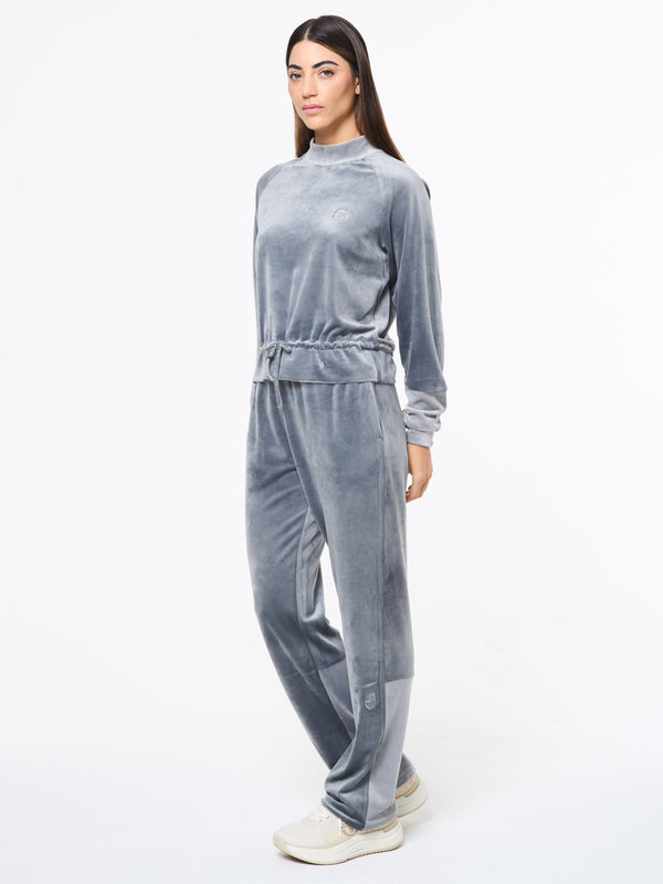 Sergio Tacchini Lina Velour Top- Quiet Shade