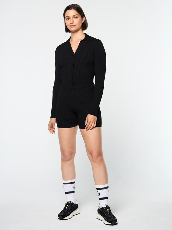 Sergio Tacchini Magreta Rib Cardigan- Black Beauty