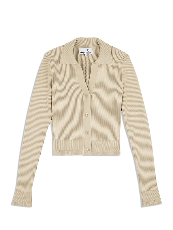 sergio tacchini Magreta Rib Cardigan- Humus
