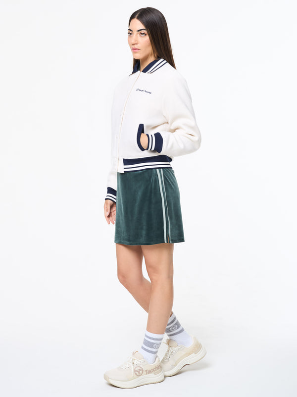 Sergio Tacchini Marisa Varsity Jacket- Gardenia