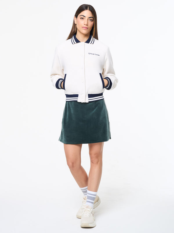 Sergio Tacchini Marisa Varsity Jacket- Gardenia