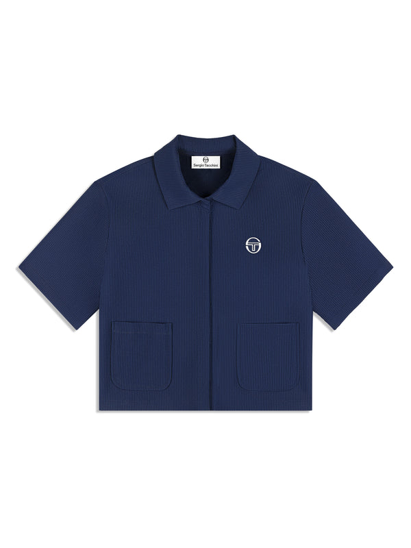 sergio tacchini Mia Cropped Shirt- Maritime Blue