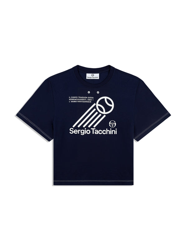 sergio tacchini Nera Boxy Tee- Maritime Blue