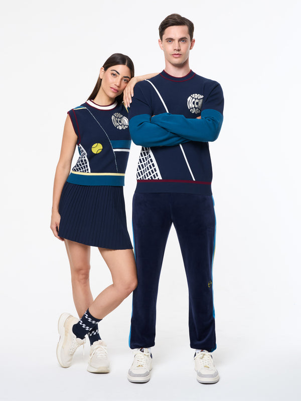 Sergio Tacchini Nota Crewneck- Maritime Blue