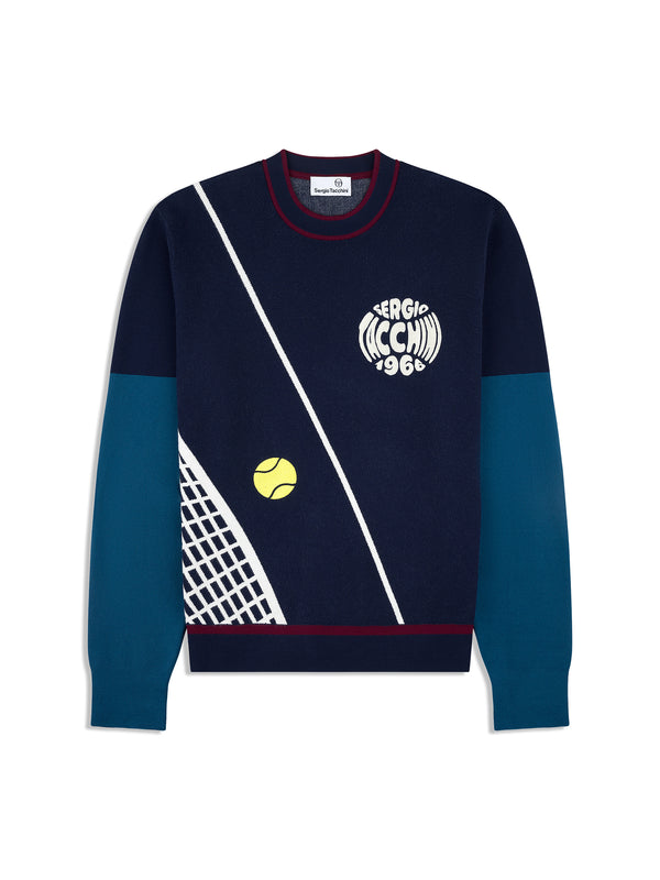 sergio tacchini Nota Crewneck- Maritime Blue