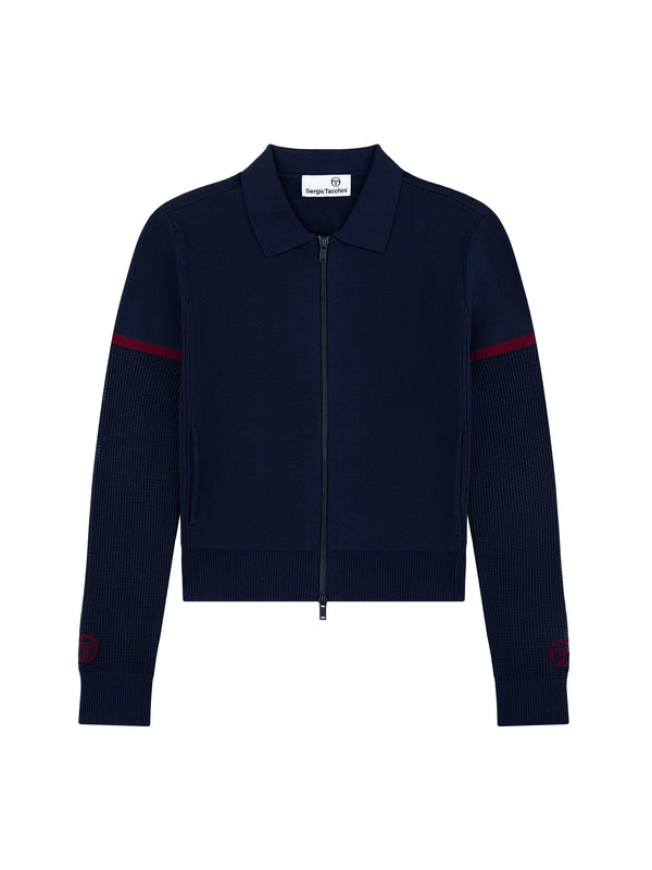 sergio tacchini Nota Knit Jacket- Maritime Blue
