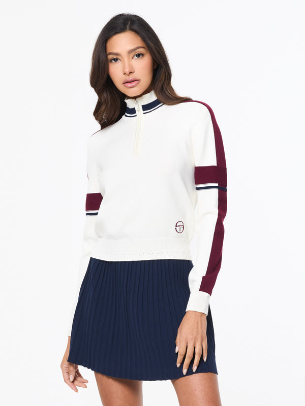 Sergio Tacchini Nota Knit Quarter Zip- Gardenia