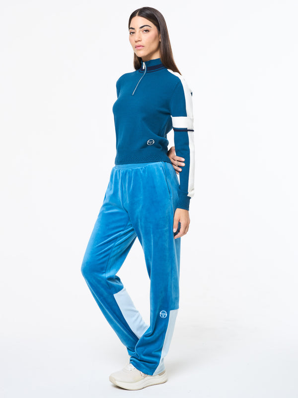 Sergio Tacchini Nota Knit Quarter Zip- Mykonos Blue