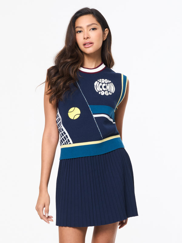 Sergio Tacchini Nota Knit Vest- Maritime Blue