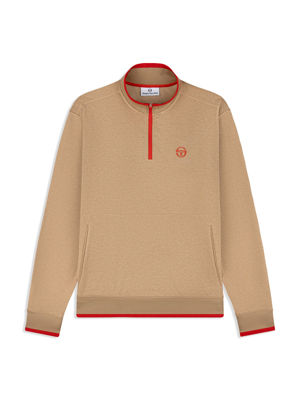 sergio tacchini Nuvola Quarter Zip- Bronze Brown