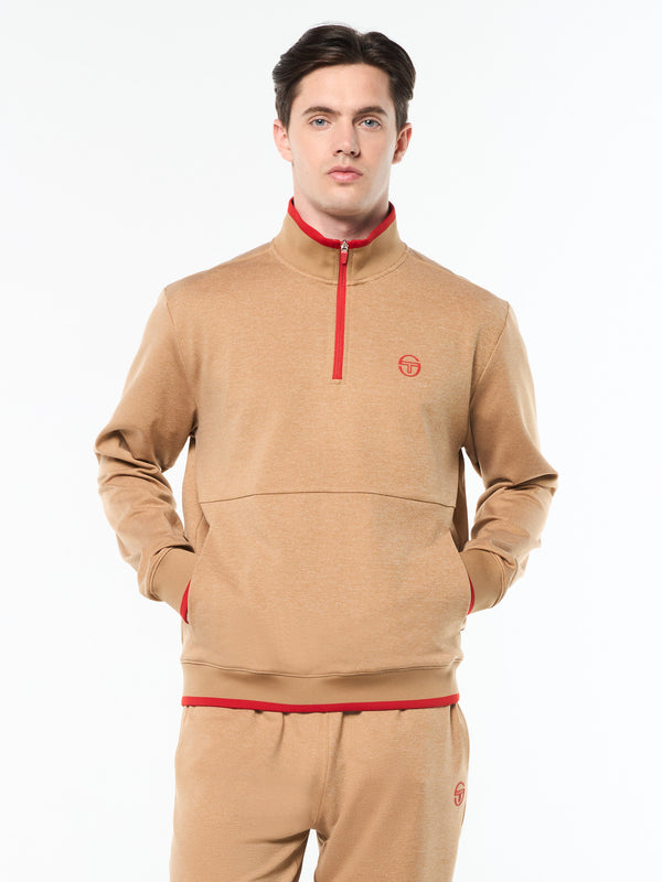 Sergio Tacchini Nuvola Quarter Zip- Bronze Brown