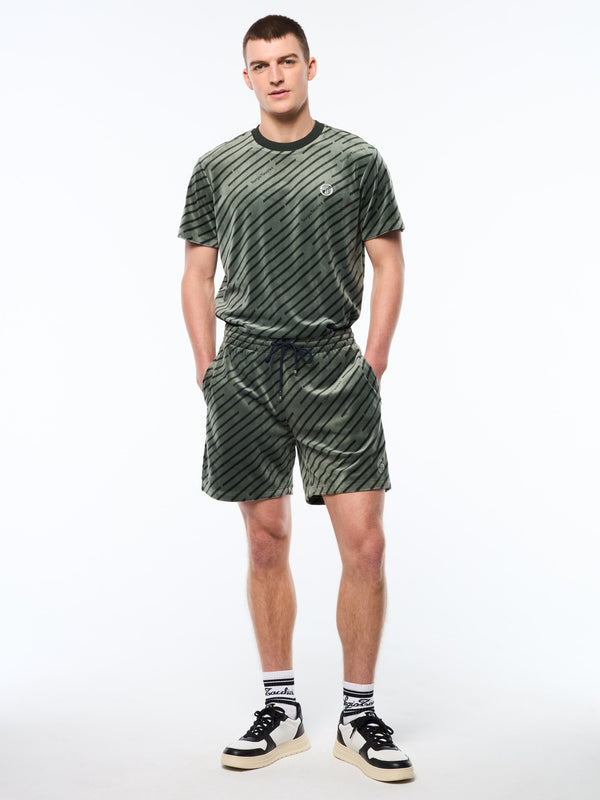 Sergio Tacchini Obliquo Velour Short-Agave Green