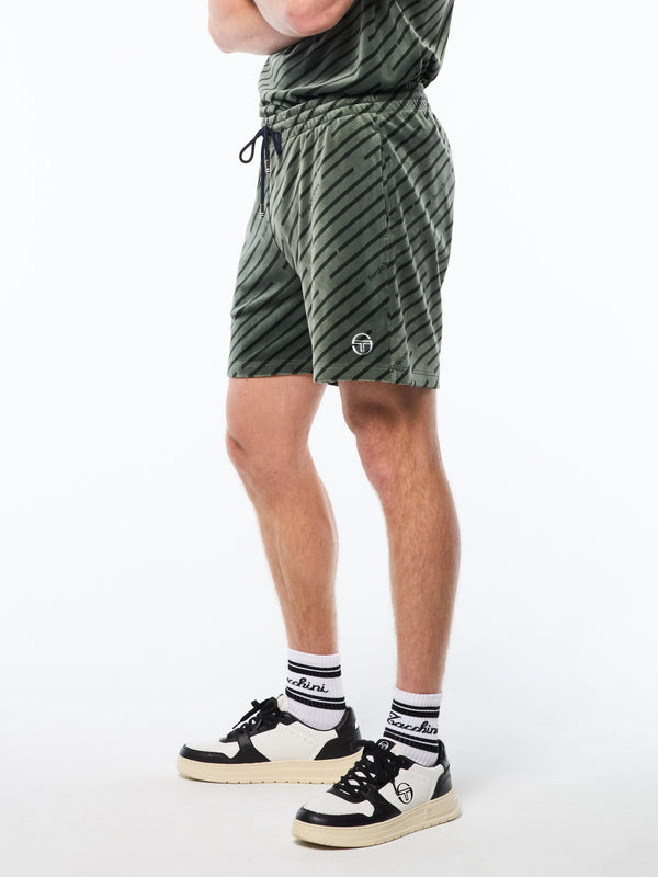 Sergio Tacchini Obliquo Velour Short-Agave Green