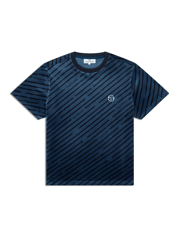sergio tacchini Obliquo Velour T-Shirt-Key Largo