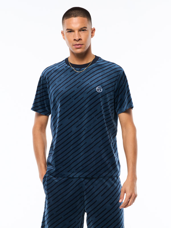 Sergio Tacchini Obliquo Velour T-Shirt-Key Largo