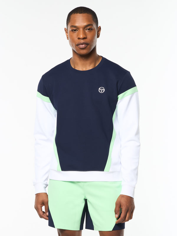 Sergio Tacchini Pagia Crewneck- Maritime Blue