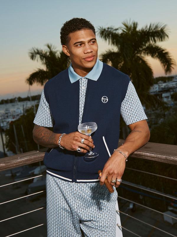 Sergio Tacchini Paolo Knit Shorts- Faded Denim