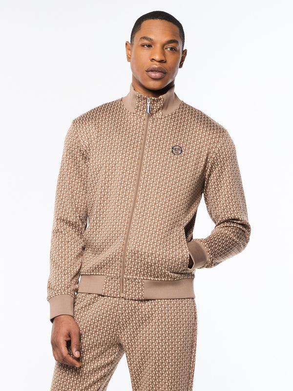Sergio Tacchini Paolo Knit Track Jacket- Taupe Grey
