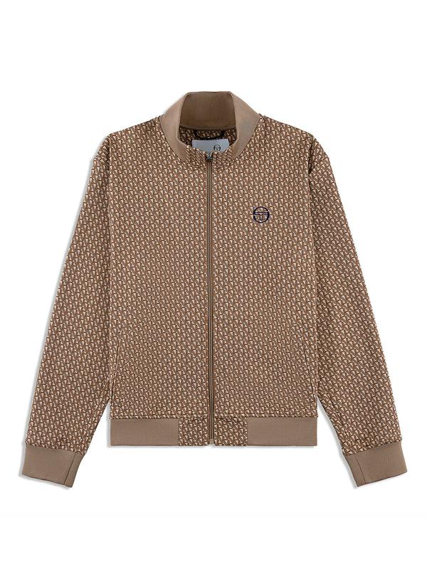 sergio tacchini Paolo Knit Track Jacket- Taupe Grey