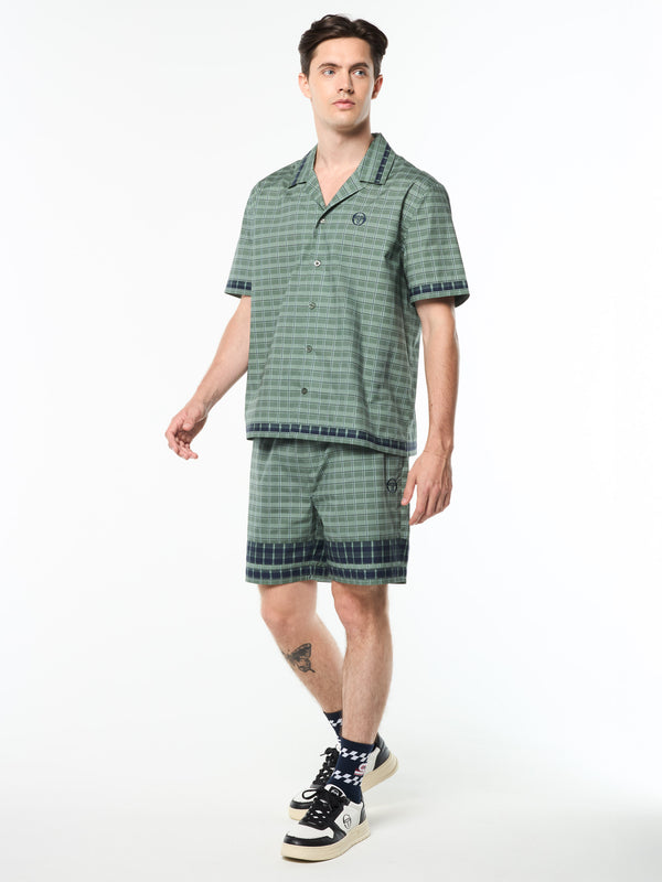 Sergio Tacchini Quadretto Cabana Shirt- Duck Green