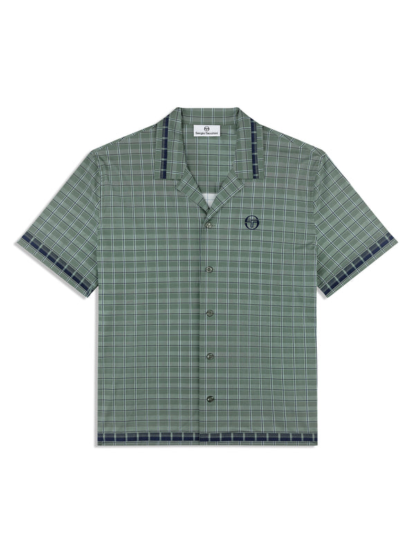 sergio tacchini Quadretto Cabana Shirt- Duck Green
