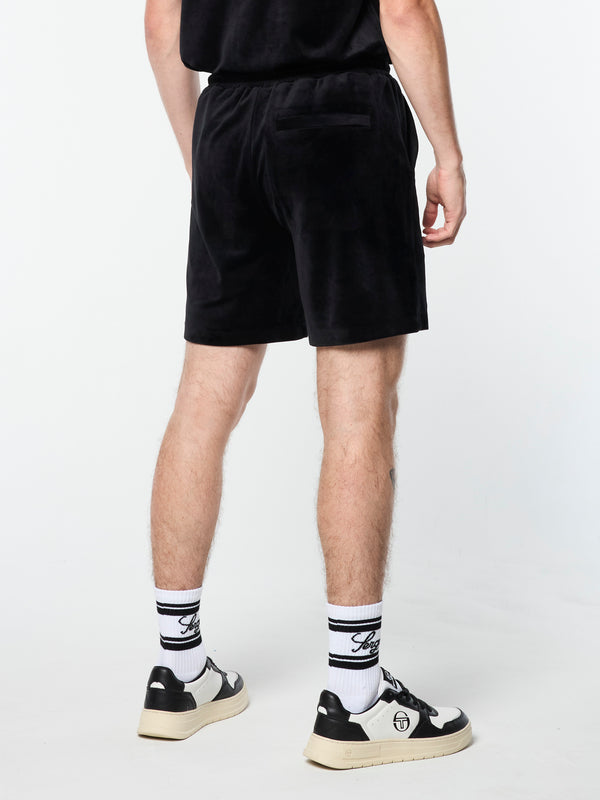 Sergio Tacchini Renzo Velour Short- Black Beauty