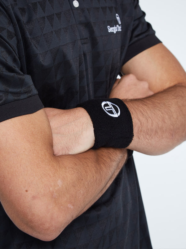 Sergio Tacchini TENNIS WRISTBAND-BLACK