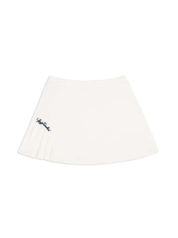 Sergio Tacchini Veneto Velour Mini Skirt- Gardenia