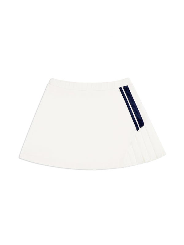 sergio tacchini Veneto Velour Mini Skirt- Gardenia