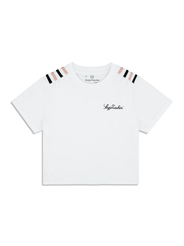sergio tacchini Verona Crop Top- Brilliant White