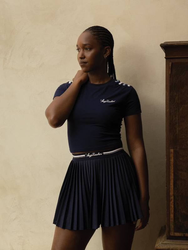 Sergio Tacchini Verona Crop Top- Maritime Blue