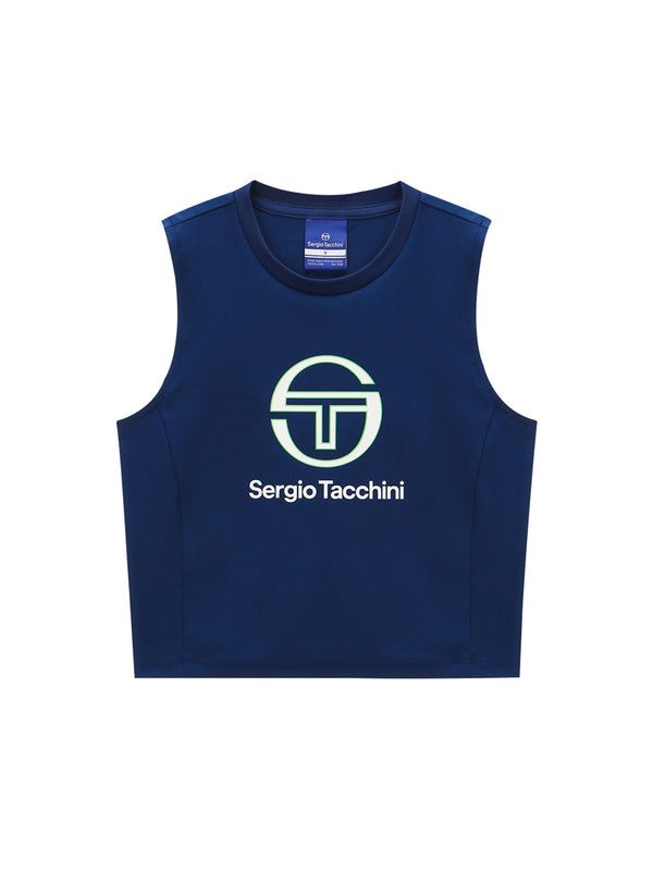 sergio tacchini Women's Sleeveless T-Shirt- Navy