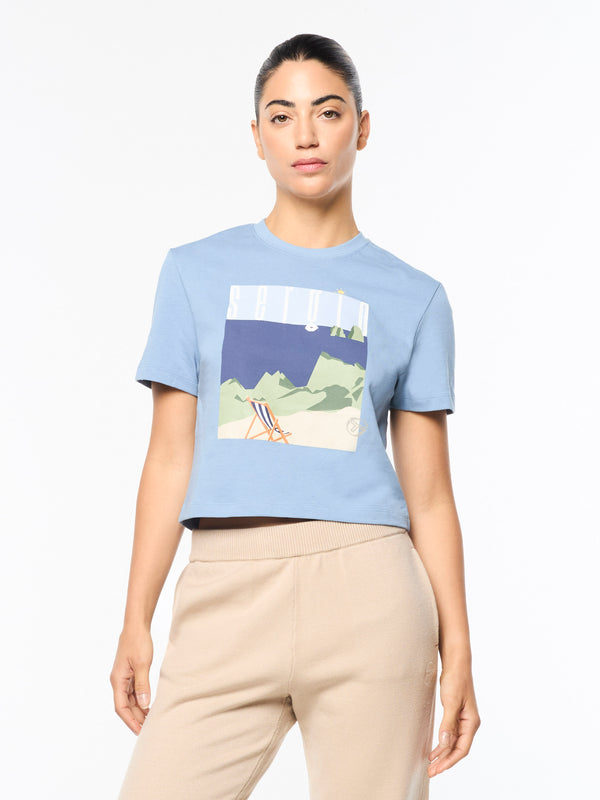 Sergio Tacchini Women's Tosca T-Shirt- Faded Denim