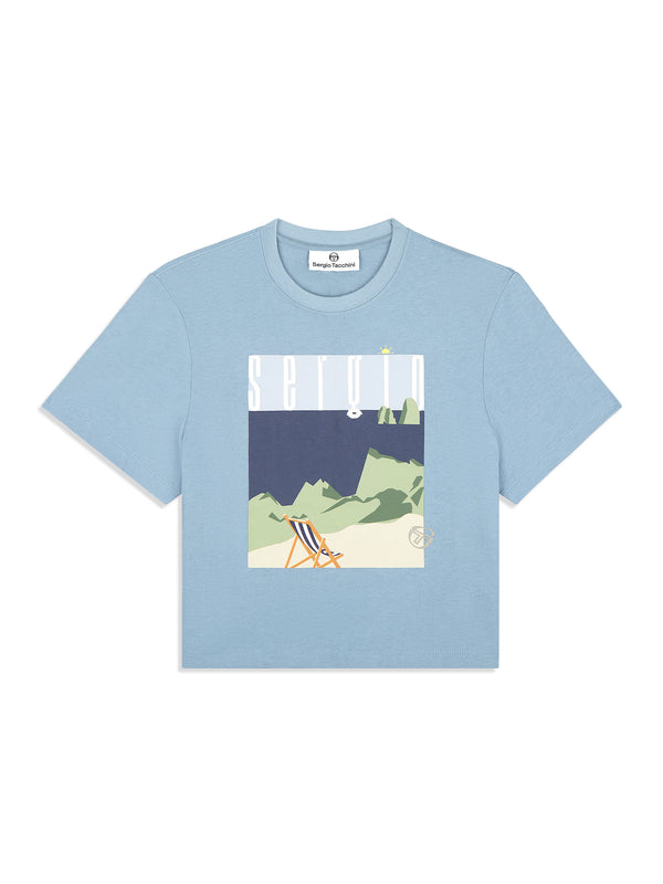 sergio tacchini Women's Tosca T-Shirt- Faded Denim