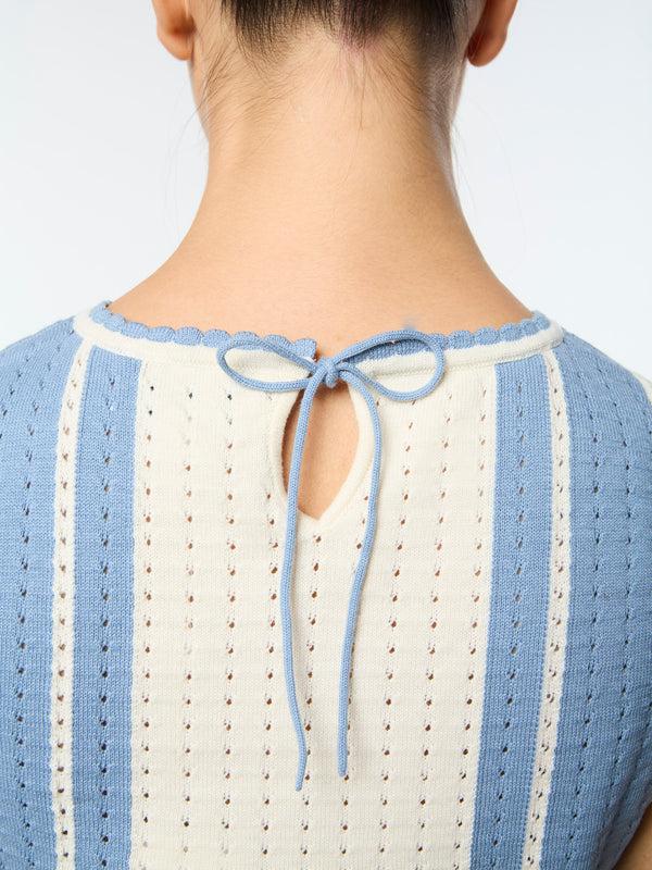 Sergio Tacchini Zola Knit Top- Faded Denim