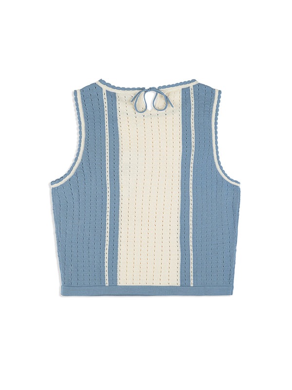 Sergio Tacchini Zola Knit Top- Faded Denim